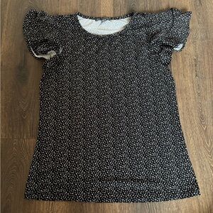 Adrianna Papell Black and White Patterned Blouse
